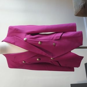 River Island long line magenta blazer sz 6
